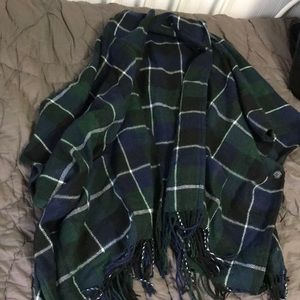 Plaid Poncho